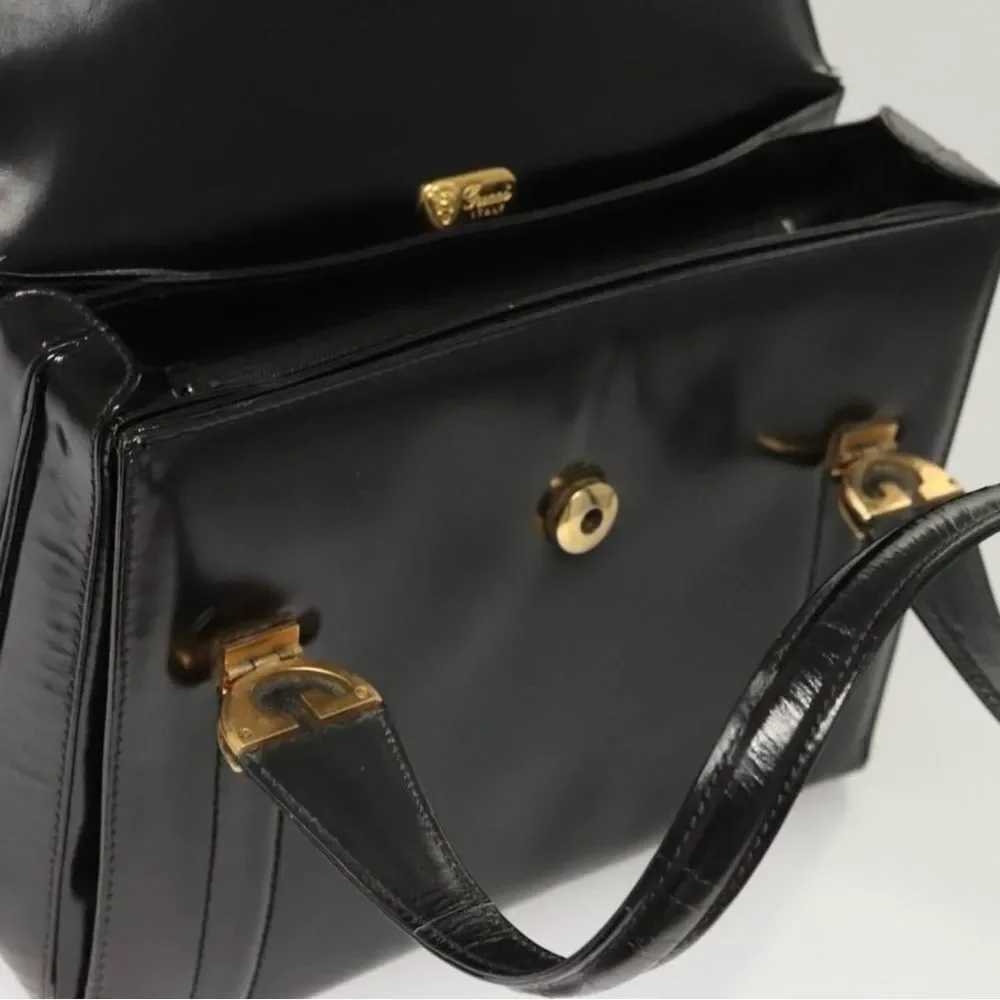 Gucci Black Satchel with Gold Hardware